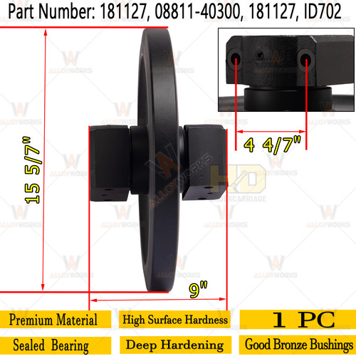 Front idler for - idler,